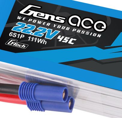 Gens Ace G-Tech 5000mAh 6S 22.2V 45C Lipo EC5 Plug – image 2