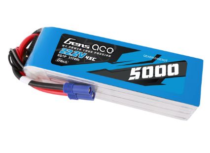 Gens Ace G-Tech 5000mAh 6S 22.2V 45C Lipo EC5 Plug – image 3