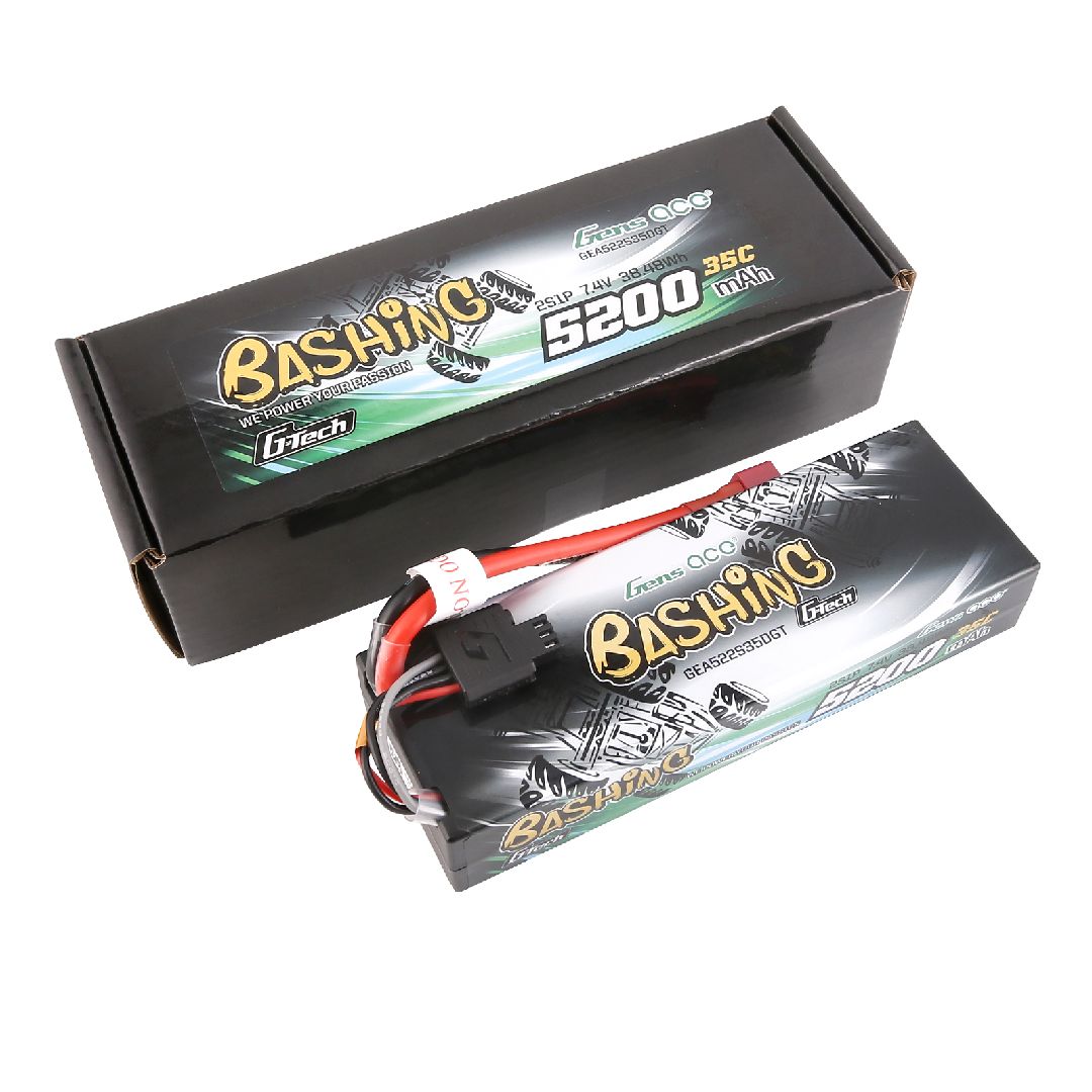 Gens Ace G-Tech Bashing 5200mAh 2S1P 7.4V 35C LiPo Deans Plug – image 3