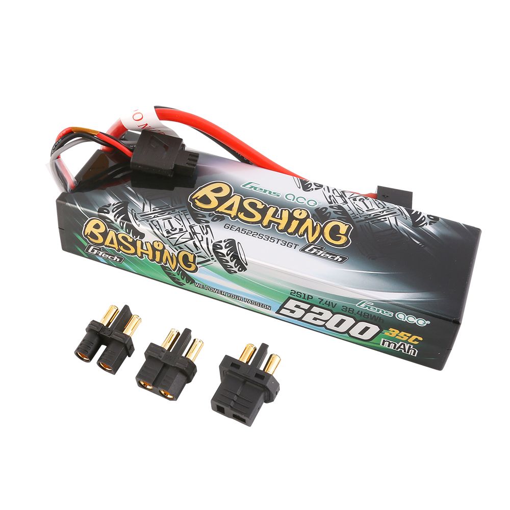 Gens Ace G-Tech Bashing 5200mAh 7.4V 35C LiPo w/ EC3/Deans/XT60 – image 3
