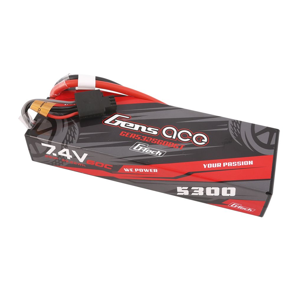 Gens Ace G-Tech 5300mAh 2S1P 7.4V 60C HardCase LiPo w/Deans Plug – image 2