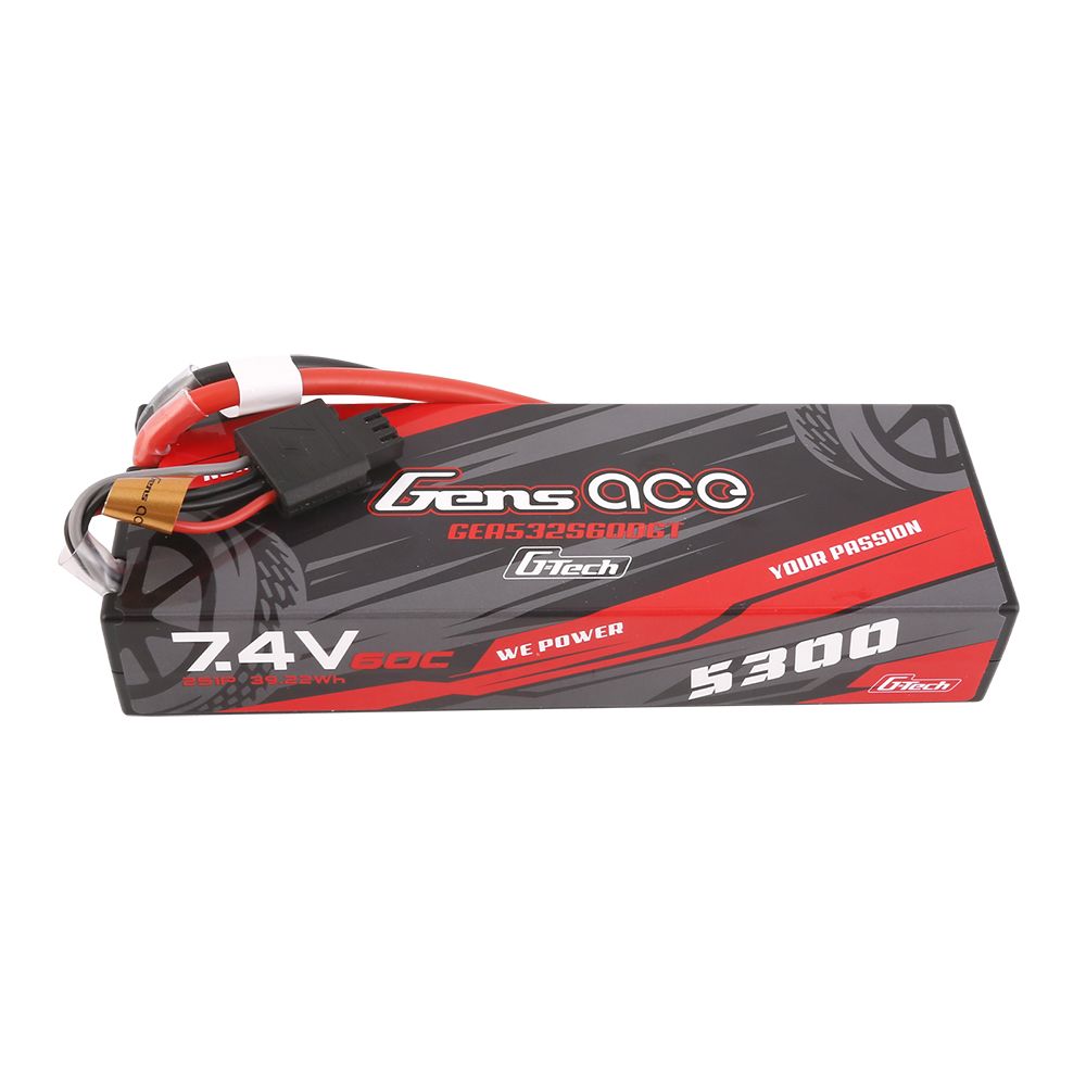 Gens Ace G-Tech 5300mAh 2S1P 7.4V 60C HardCase LiPo w/Deans Plug – image 3