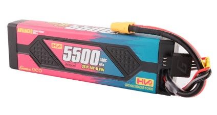 Gens Ace Advanced 5500mAh 2S 7.6V 100C HardCase LiPo Battery – image 3