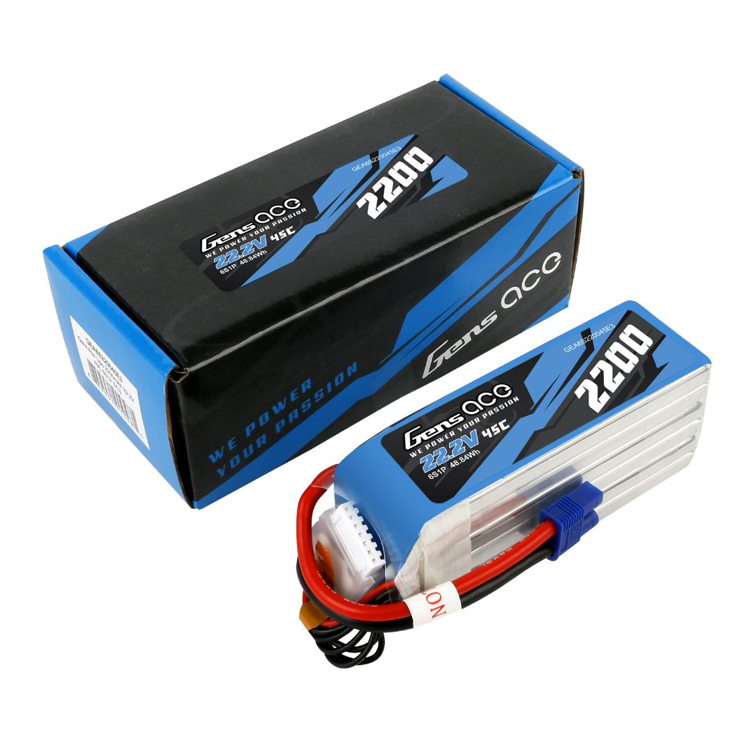 Gens Ace 6S 2200mAh 45C LiPo Battery - EC3 Plug – image 3