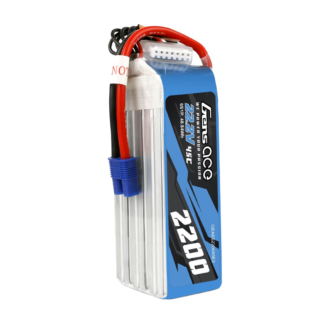 Gens Ace 6S 2200mAh 45C LiPo Battery - EC3 Plug – image 5