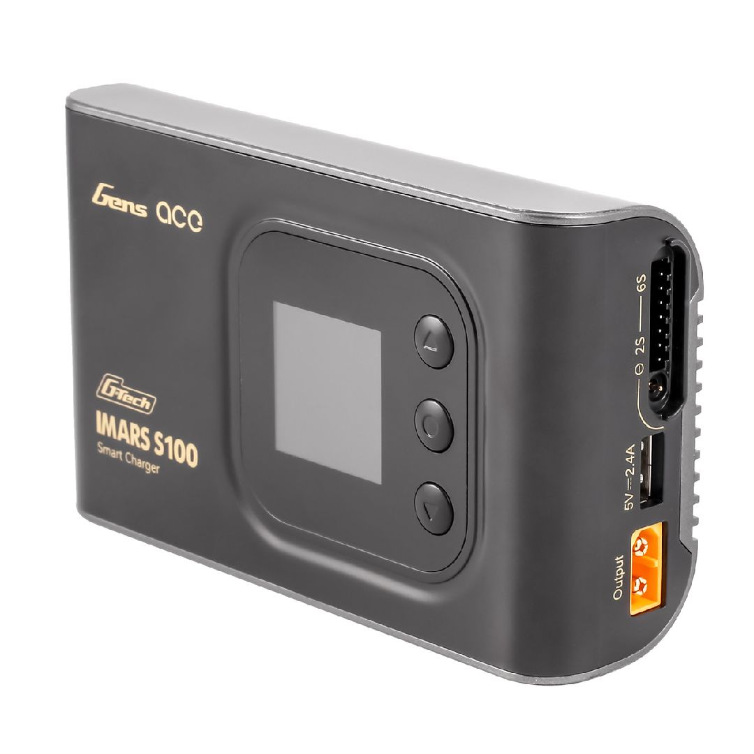 Gens Ace IMARS S100 G-Tech AC/DC 10A x 1 Battery Charger- Black – image 5