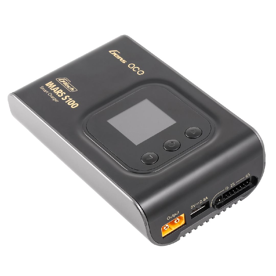 Gens Ace IMARS S100 G-Tech AC/DC 10A x 1 Battery Charger- Black – image 4