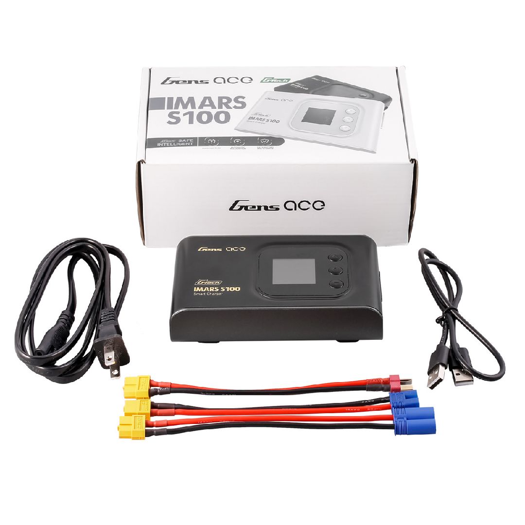 Gens Ace IMARS S100 G-Tech AC/DC 10A x 1 Battery Charger- Black – image 7