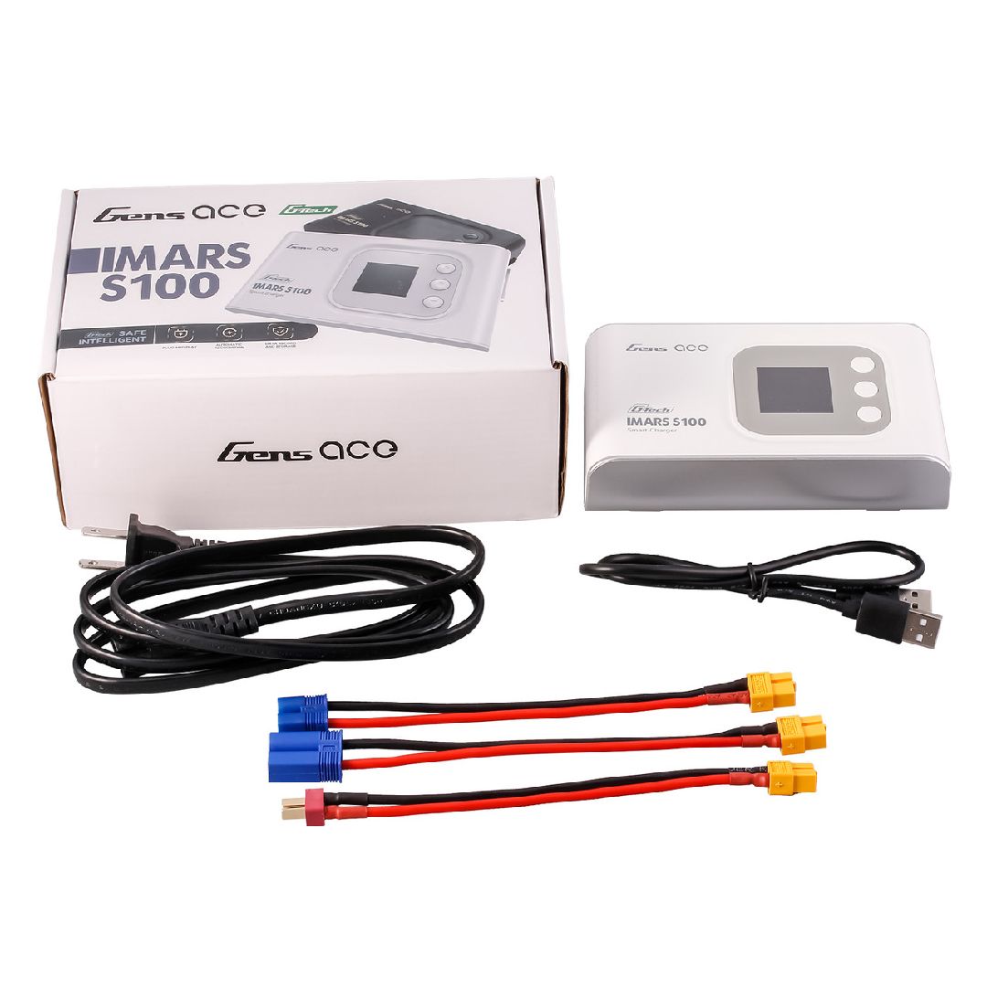 Gens Ace IMARS S100 G-Tech AC/DC 10A x 1 Battery Charger-  White – image 6