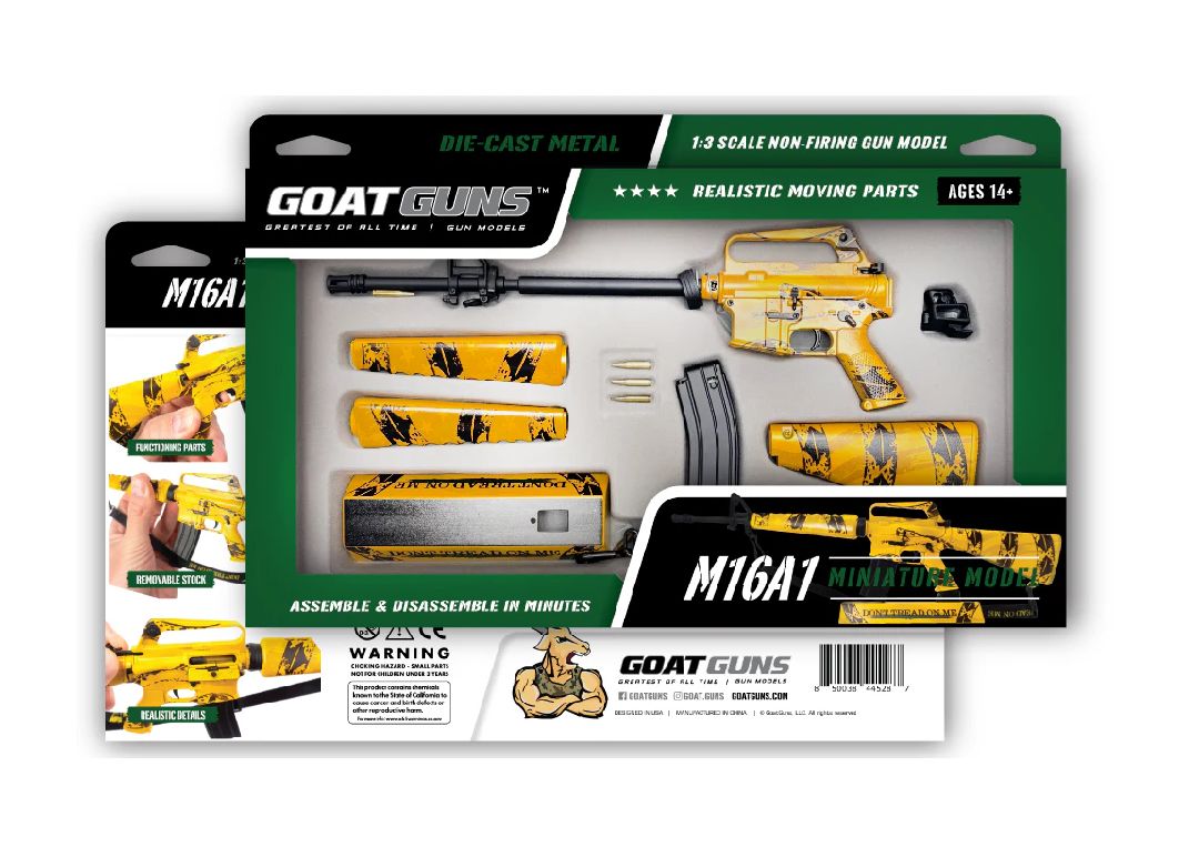 GoatGuns M16A1 "Don’t Tread" Metal Diecast Kit - Black/Yellow – image 2