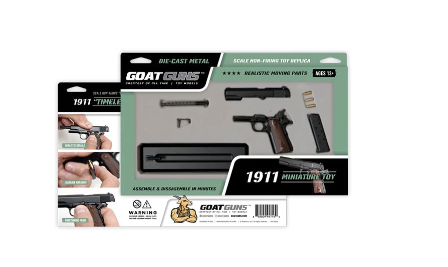 GoatGuns 1911 Metal Diecast Model Assembly Kit - Black – image 2