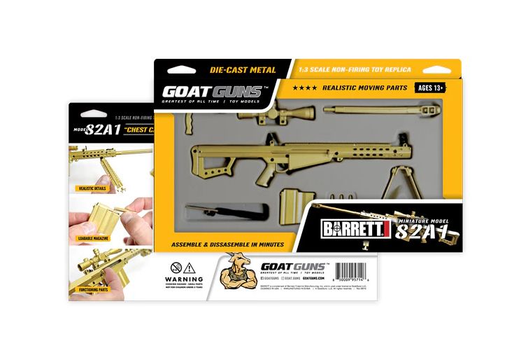 GoatGuns BARRETT 82A1 .50 cal Metal Diecast Kit - Flashy Gold – image 2
