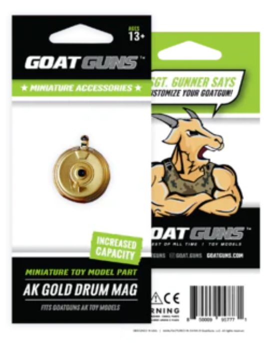 GoatGuns AK Drum magazine for AK47 models - Gold AK47 edition – image 2