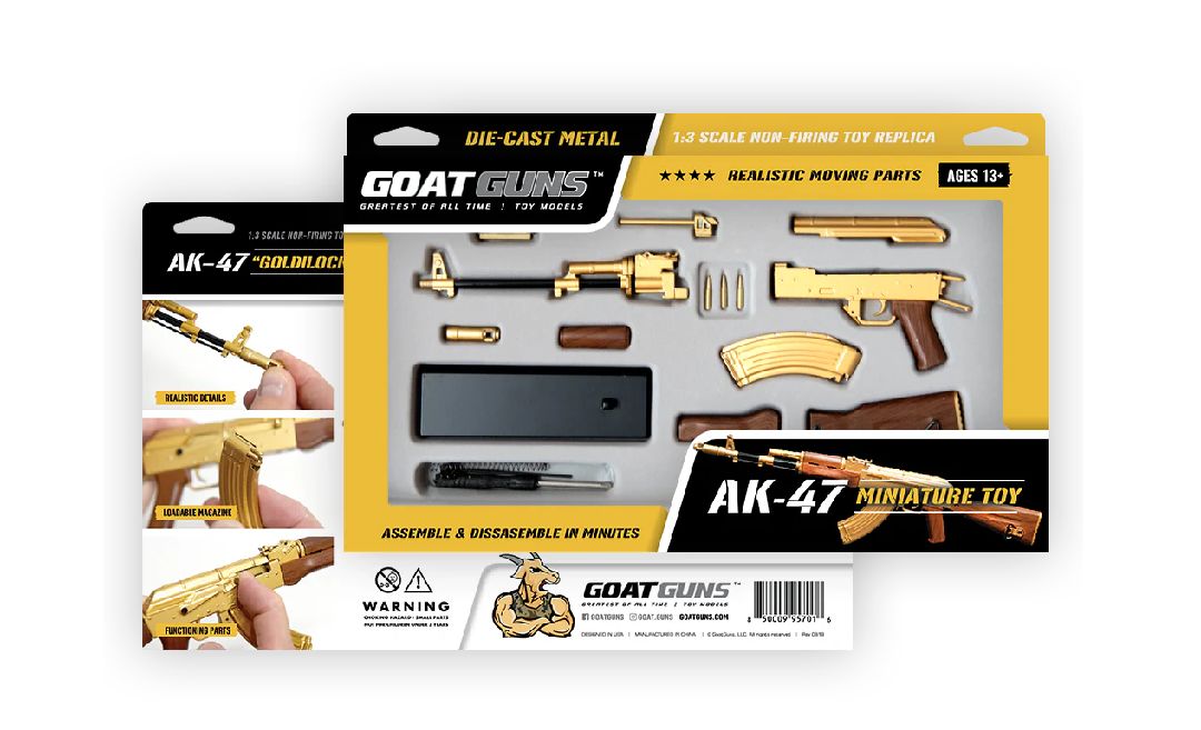 GoatGuns AK47 Metal Diecast Model Assembly Kit - Wood thumbnail 2