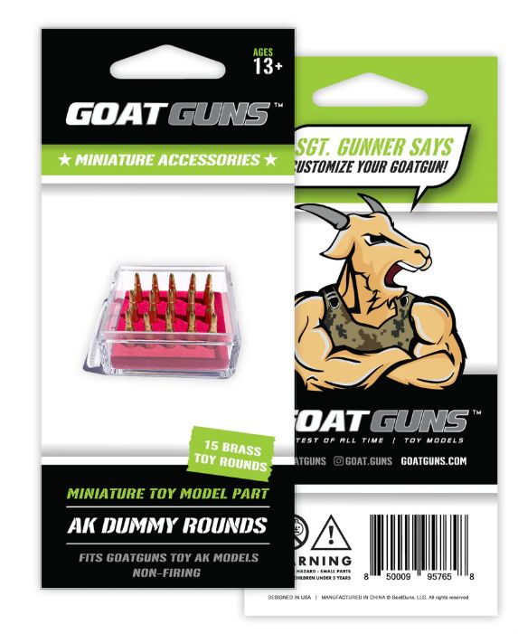 GoatGuns Dummy Brass Rounds for AK47 models. Non-firing (15) – image 2