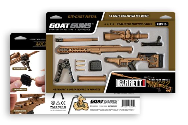 GoatGuns BARRETT MK22 Metal Diecast Model Assembly Kit - Tan – image 2