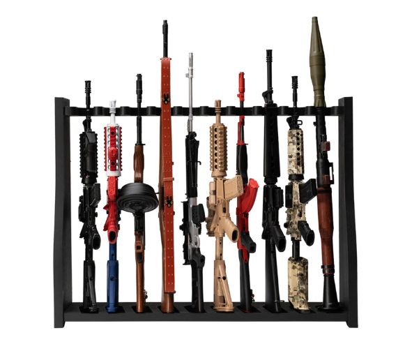 GoatGuns 1/3 Scale Gun Rack. Holds 10 GoatGuns (not incl) -Black – image 2