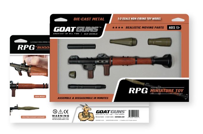 GoatGuns Rocket Propelled Grenade Metal Diecast Kit - Black – image 2