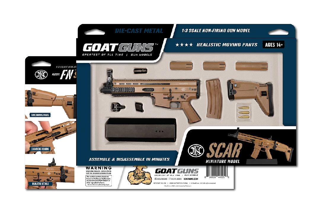 GoatGuns FN SCAR Metal Diecast Model Assembly Kit - Tan – image 2