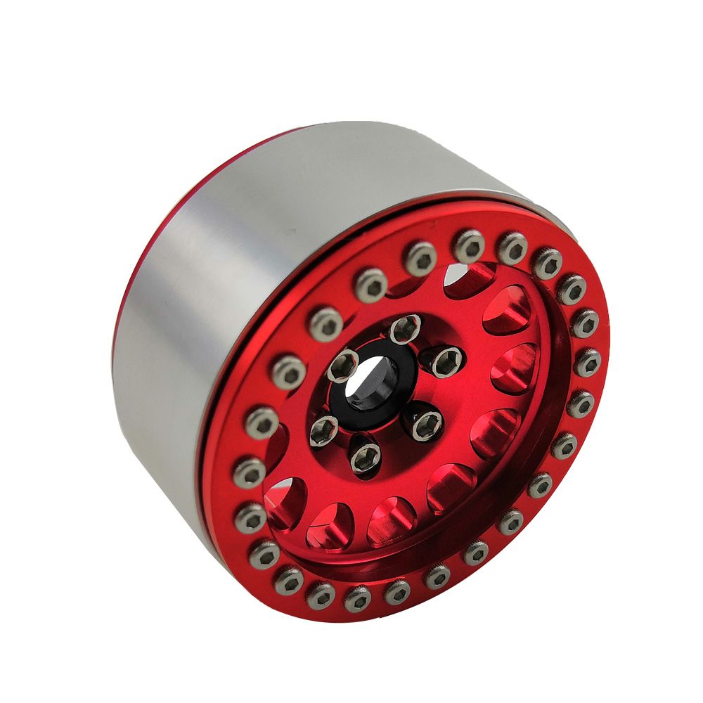 Hobby Details 1.9" Aluminum Wheels - M105 Red(4)(Red Ring) – image 3