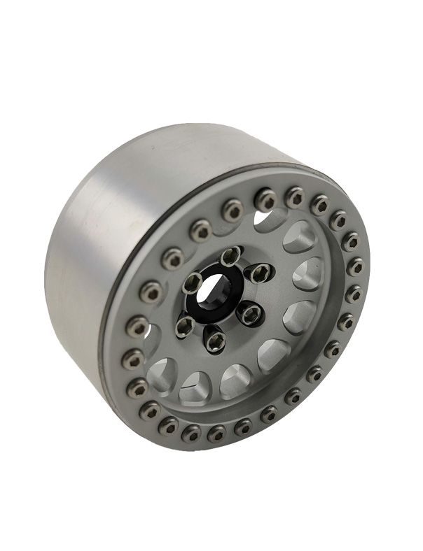 Hobby Details 1.9" Aluminum Wheels - M105 Silver(4)(Silver Ring) – image 2
