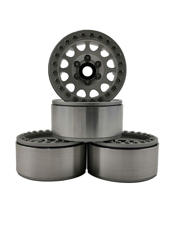 Hobby Details 1.9" Aluminum Wheels - M105 Silver(4)(Silver Ring) – image 3