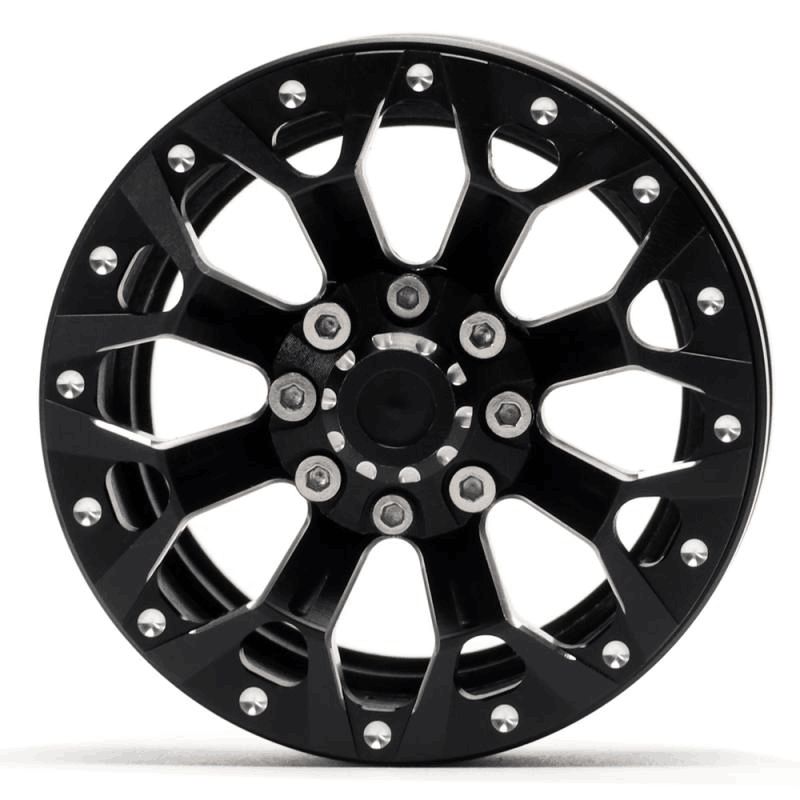 Hobby Details 1.9" Aluminum Wheels - Y Style (4) (Black) – image 4