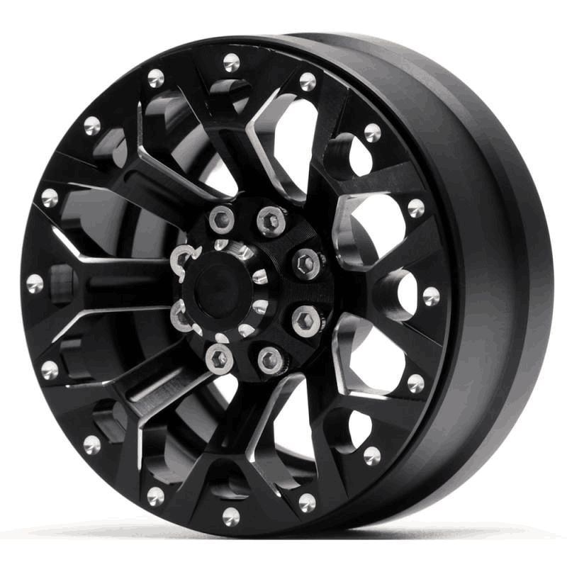 Hobby Details 1.9" Aluminum Wheels - Y Style (4) (Black) – image 3