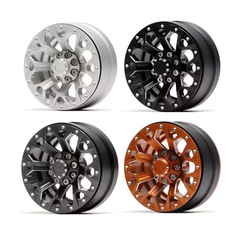Hobby Details 1.9" Aluminum Wheels - Y Style (4)(Titanium) – image 2