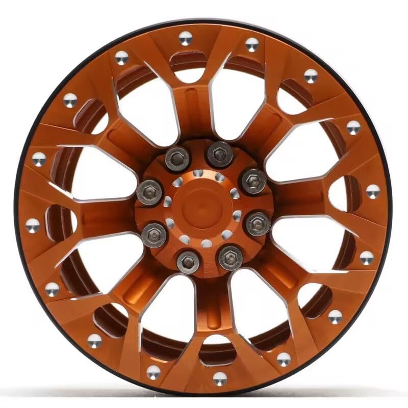 Hobby Details 1.9" Aluminum Wheels - Y Style (4)(Orange) – image 3