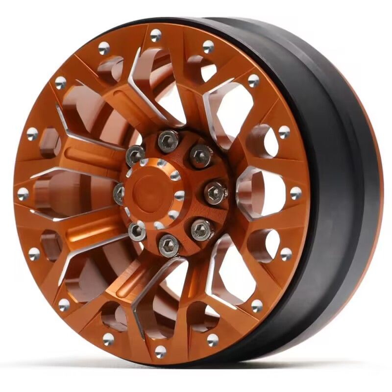 Hobby Details 1.9" Aluminum Wheels - Y Style (4)(Orange) – image 5