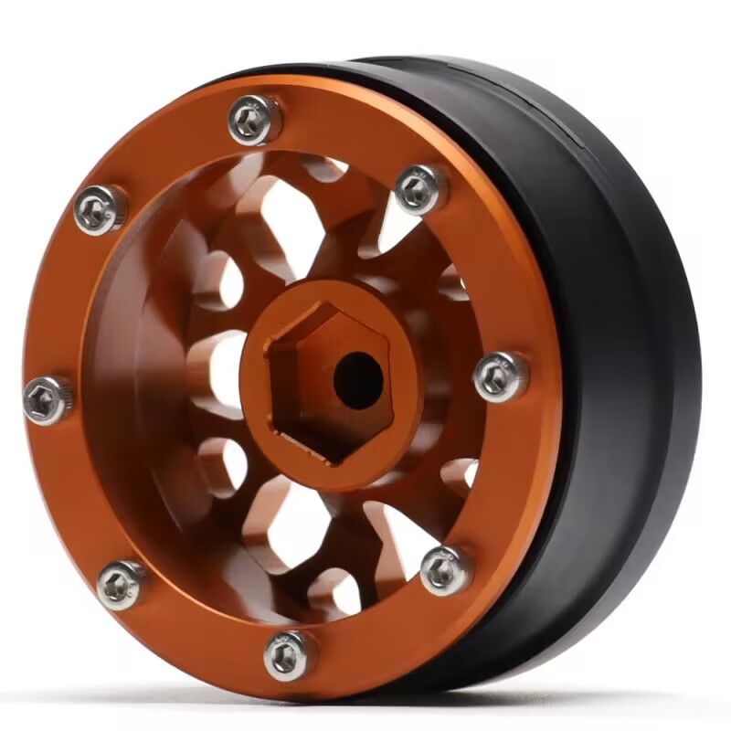 Hobby Details 1.9" Aluminum Wheels - Y Style (4)(Orange) – image 4