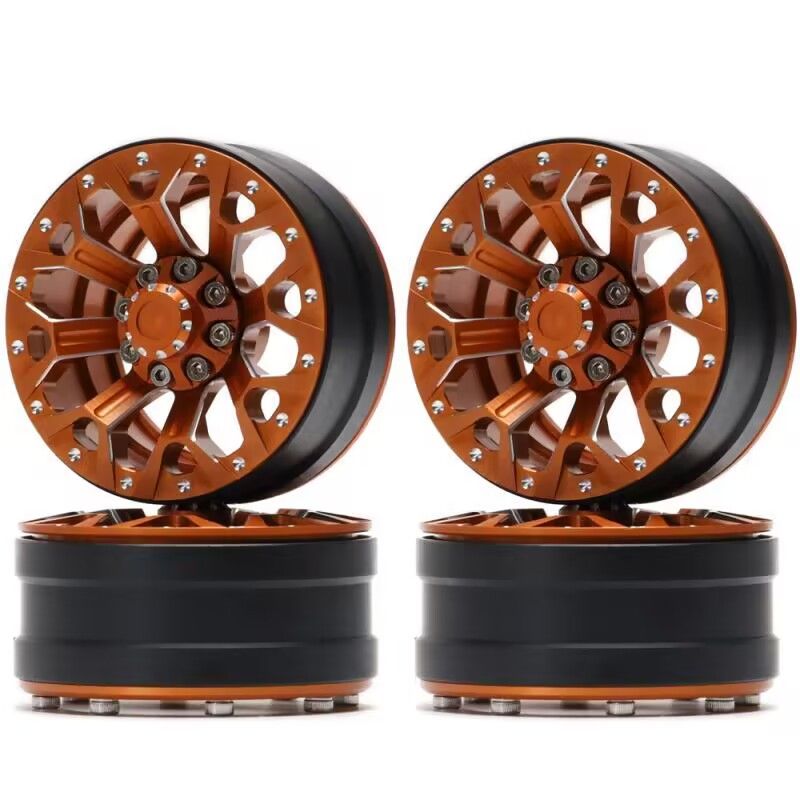 Hobby Details 1.9" Aluminum Wheels - Y Style (4)(Orange) – image 6
