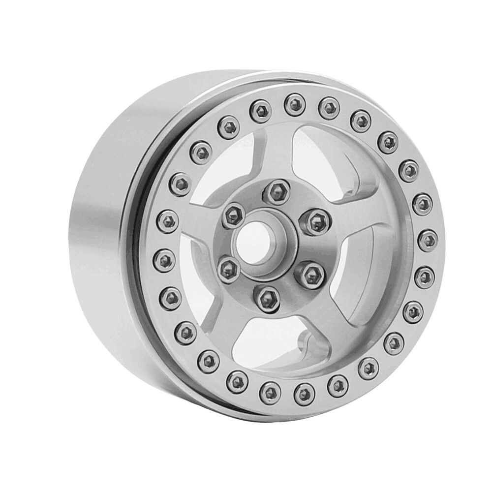 Hobby Details 1.9" Aluminum Wheels - 5 Stars (4)(Silver) – image 2