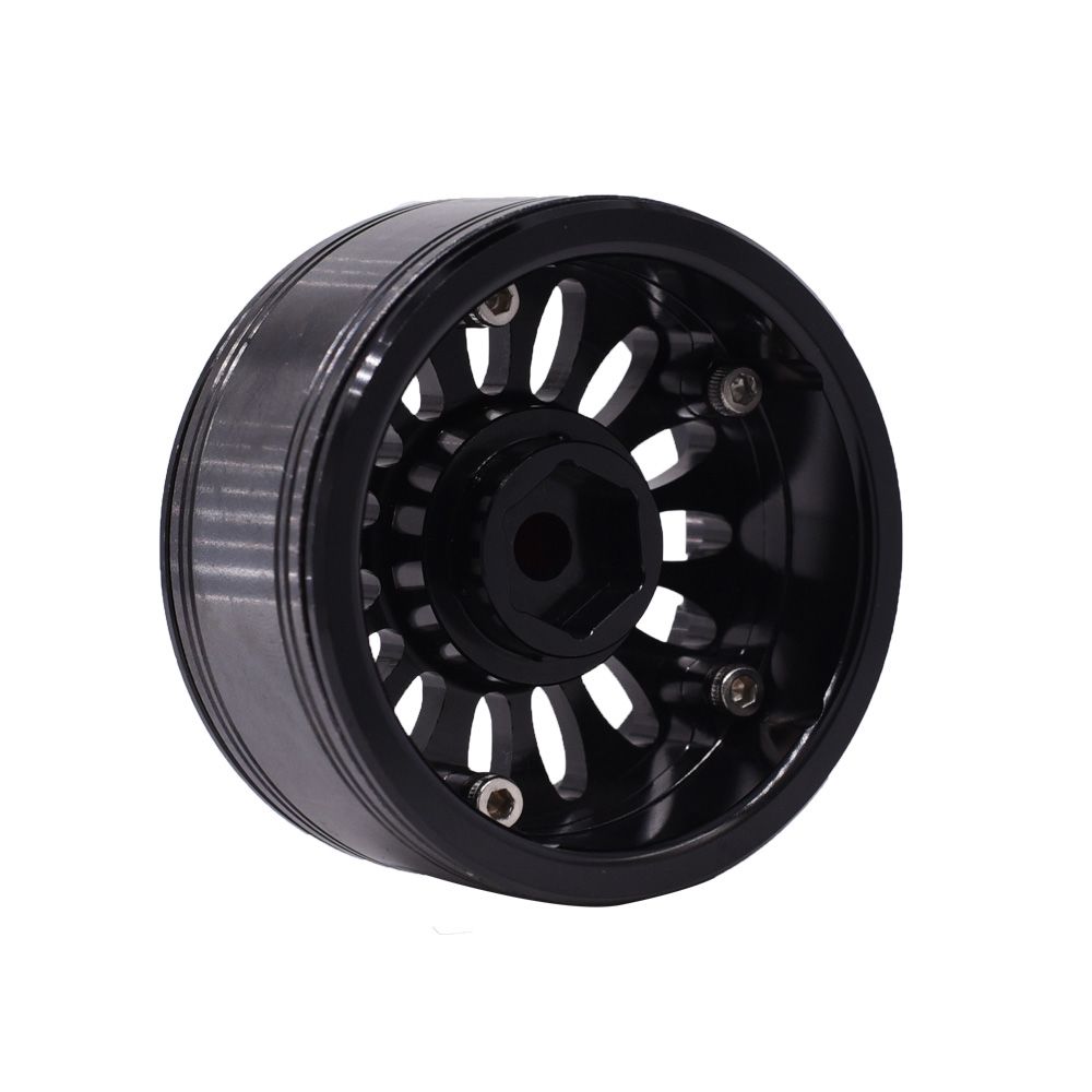 Hobby Details 1.9" Aluminum Wheels - Flower Black (4) – image 5