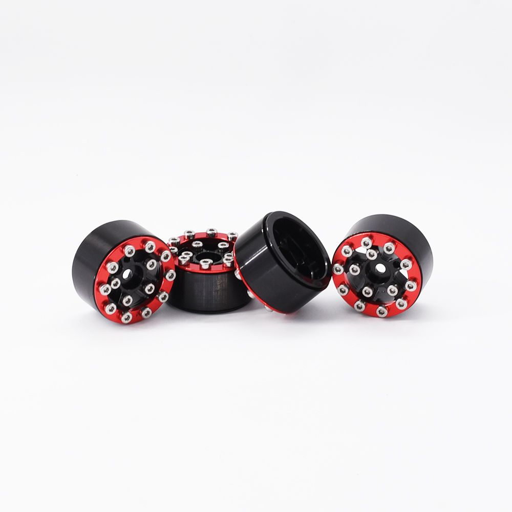 Hobby Details 1.0" CNC Aluminum Beadlock Wheels (4)(Red) – image 6