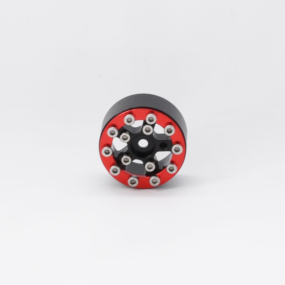 Hobby Details 1.0" CNC Aluminum Beadlock Wheels (4)(Red) – image 8