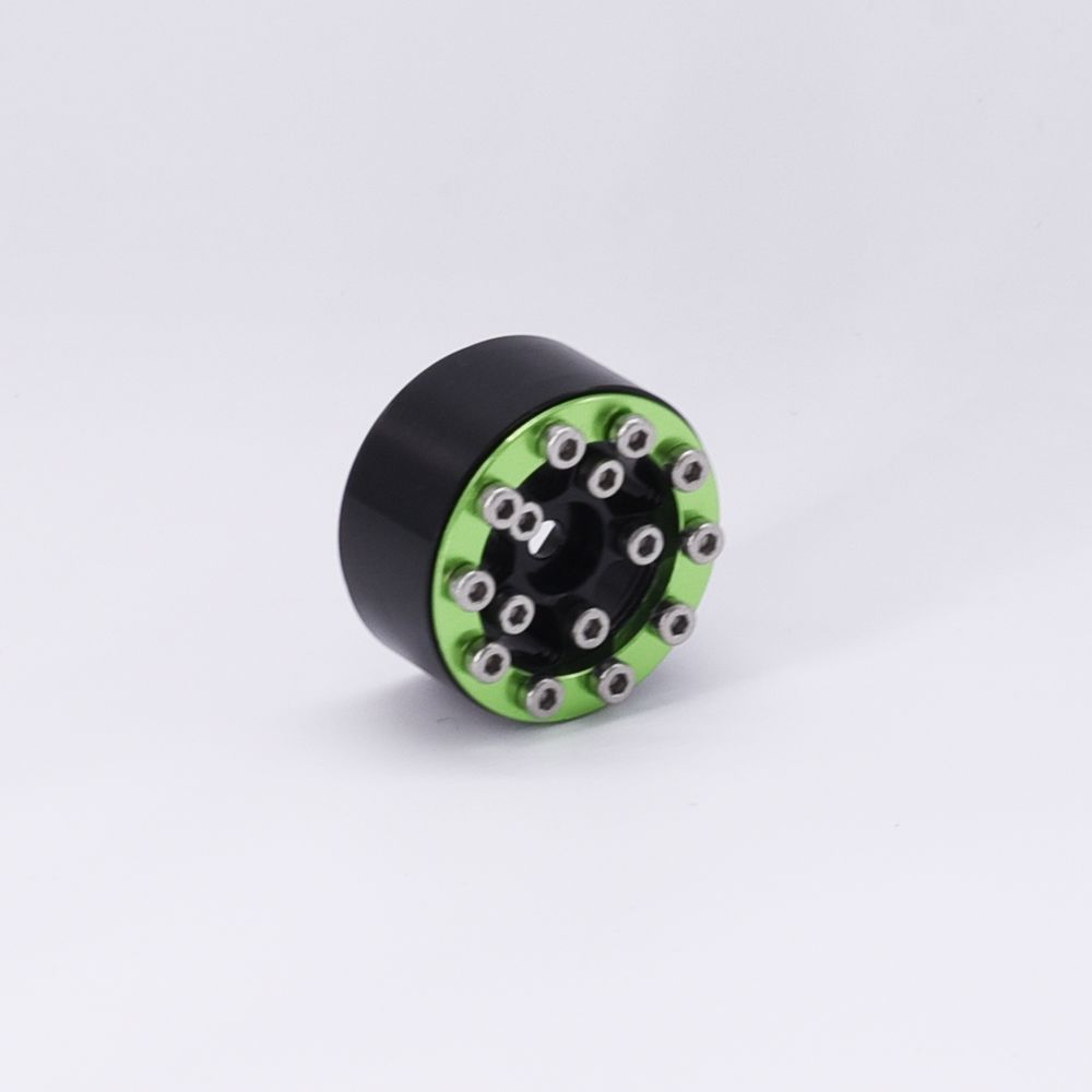 Hobby Details 1.0" CNC Aluminum Beadlock Wheels (4)(Green) – image 6