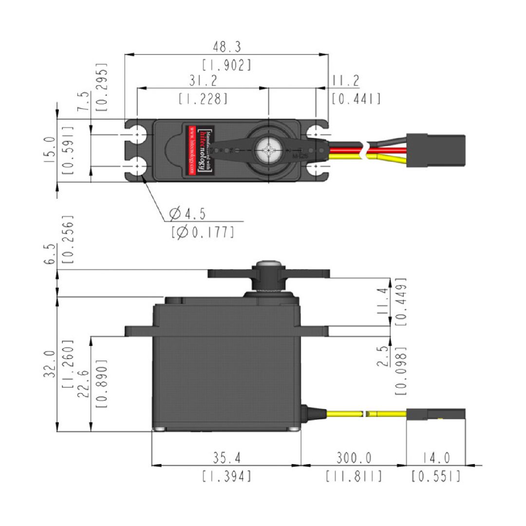 Hitec MD250MW Torque Metal Gear Coreless Mini (25T) – image 2