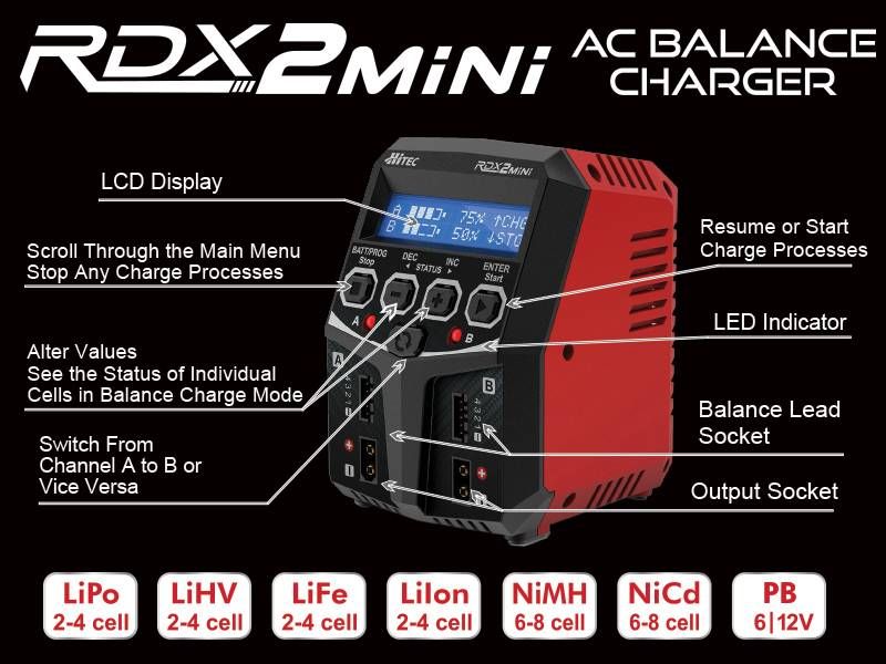 Hitec RDX2 Mini AC Balance Charger – image 4