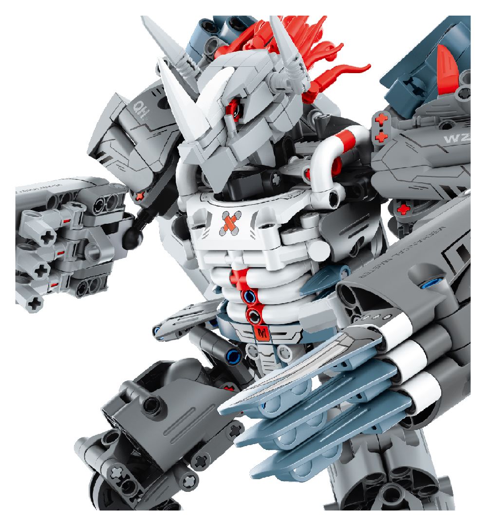 iM.Master Building Block Mech Warrior - White - 965 pcs – image 3