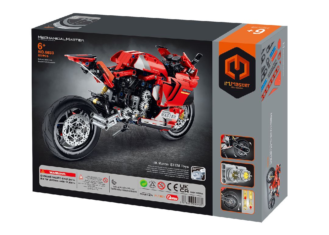 iM.Master Building Block Motorcycle - Red - 557 pcs – image 2