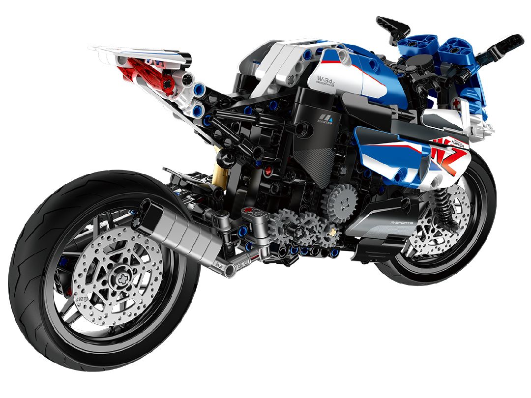 iM.Master Building Block Motorcycle - Blue/White - 542 pcs – image 2