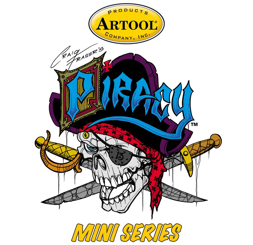 Iwata Artool Piracy Mini Series Set Freehand Airbrush Template – image 2