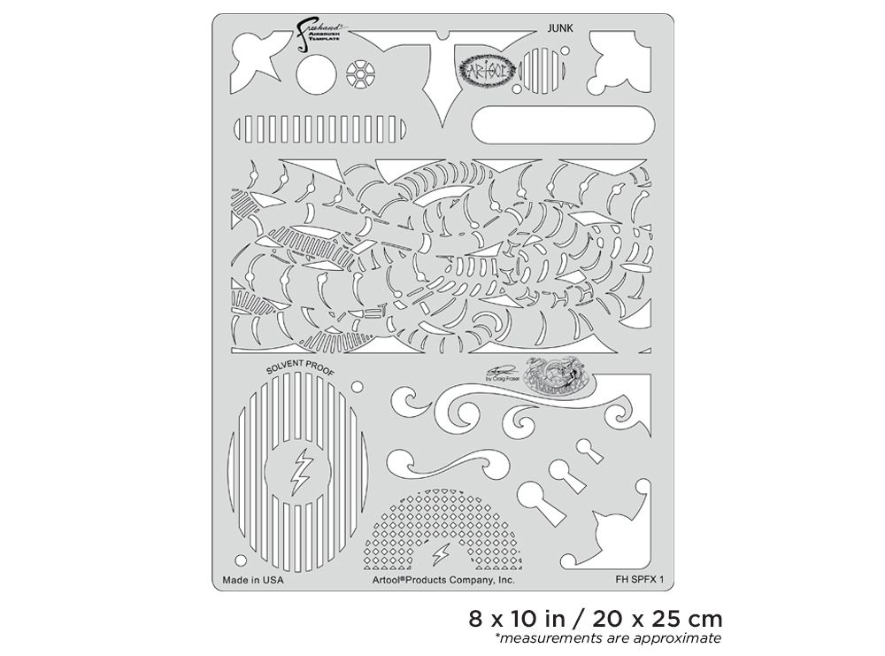 Iwata Artool Steampunk FX Junk Freehand Airbrush Template thumbnail 1