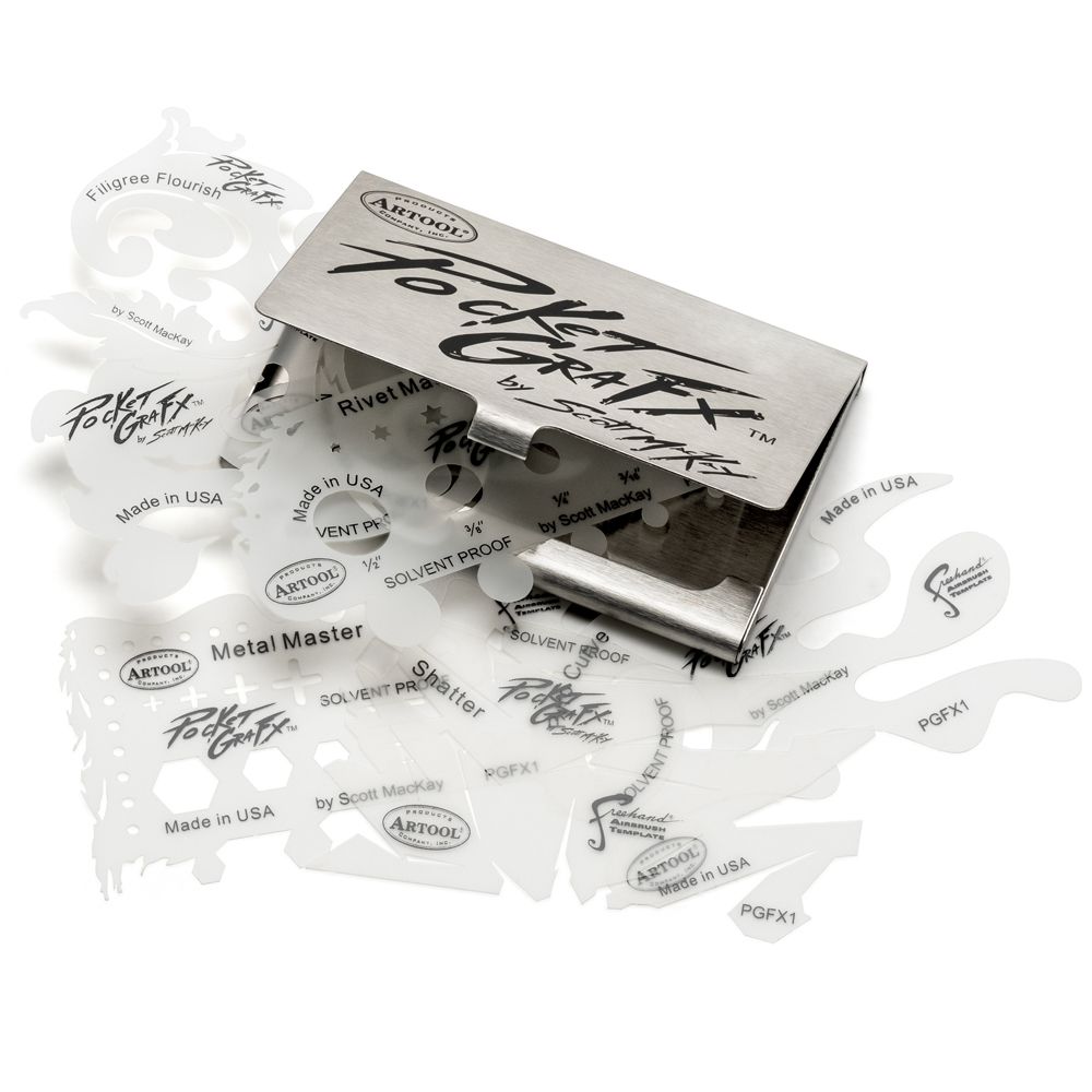 Iwata Artool PocketGraFX Freehand Airbrush Template Set – image 2