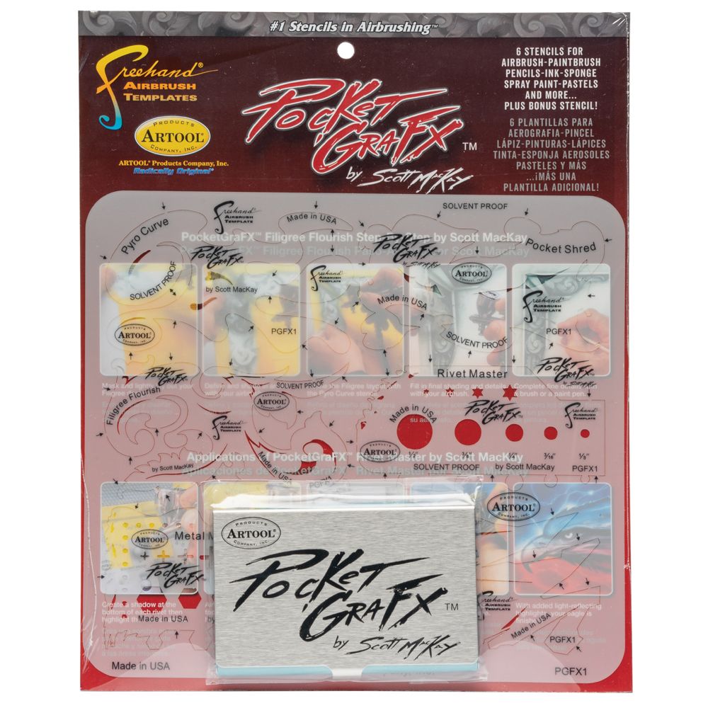 Iwata Artool PocketGraFX Freehand Airbrush Template Set – image 3