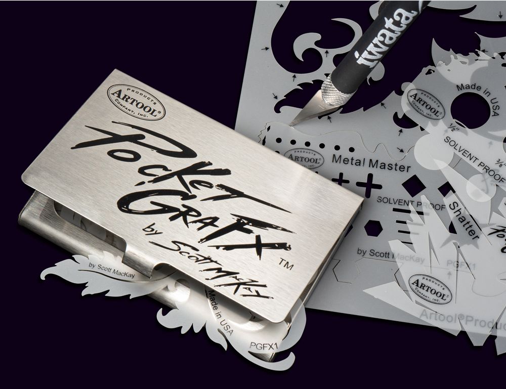 Iwata Artool PocketGraFX Freehand Airbrush Template Set – image 4