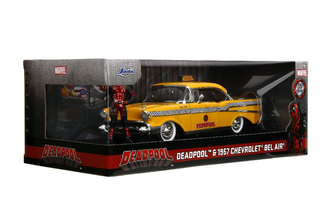 Jada 1/24 "Hollywood Rides" Marvel - 1957 Bel Air w/Deadpool – image 3