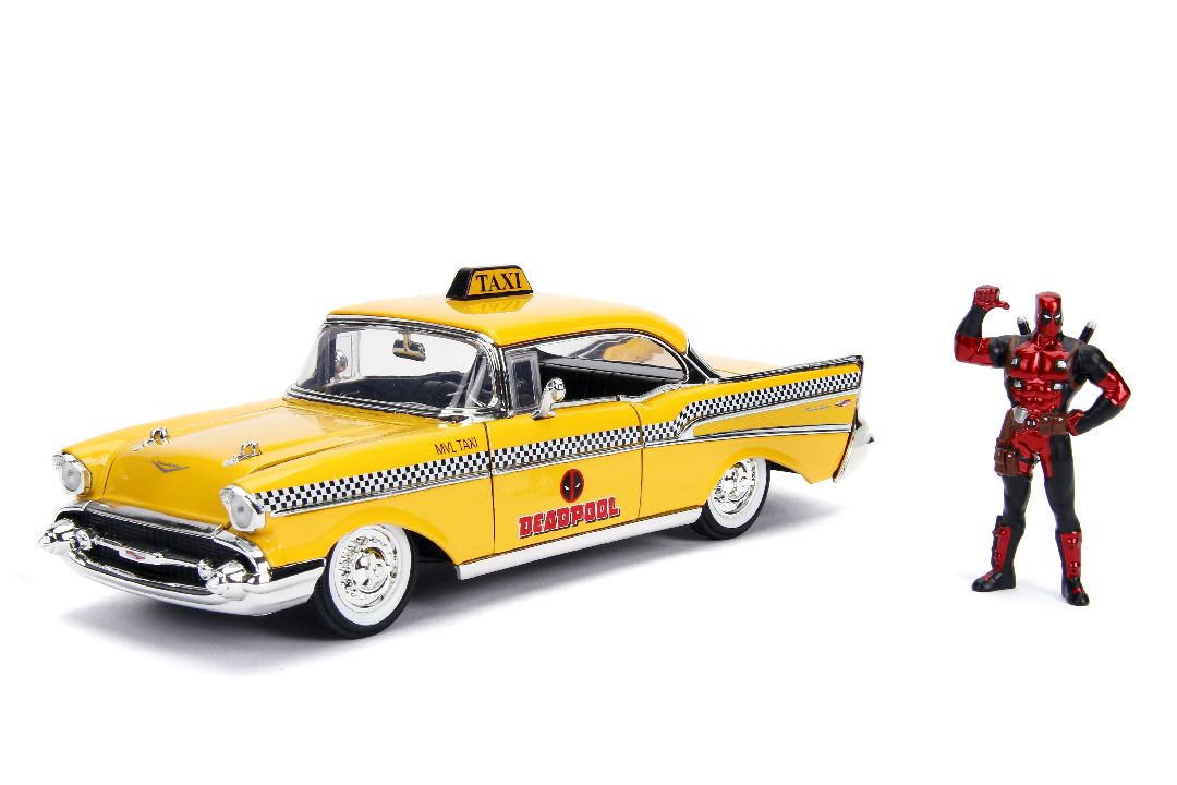 Jada 1/24 "Hollywood Rides" Marvel - 1957 Bel Air w/Deadpool – image 5